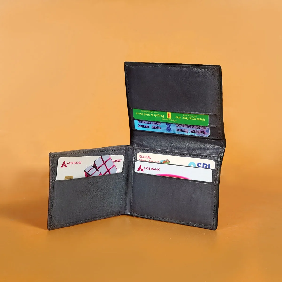 2 IN 1 Multi Slot Bi-Fold Wallet with Customized "PAMBI" Name Initial in Exotic Stingray Fish Leather