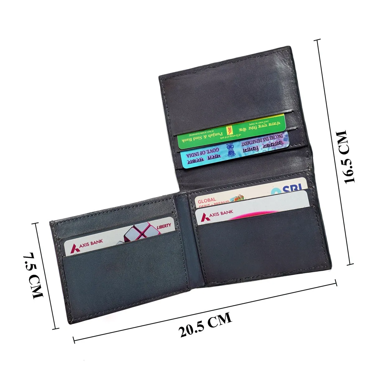 2 IN 1 Multi Slot Bi-Fold Wallet with Customized "PAMBI" Name Initial in Exotic Stingray Fish Leather