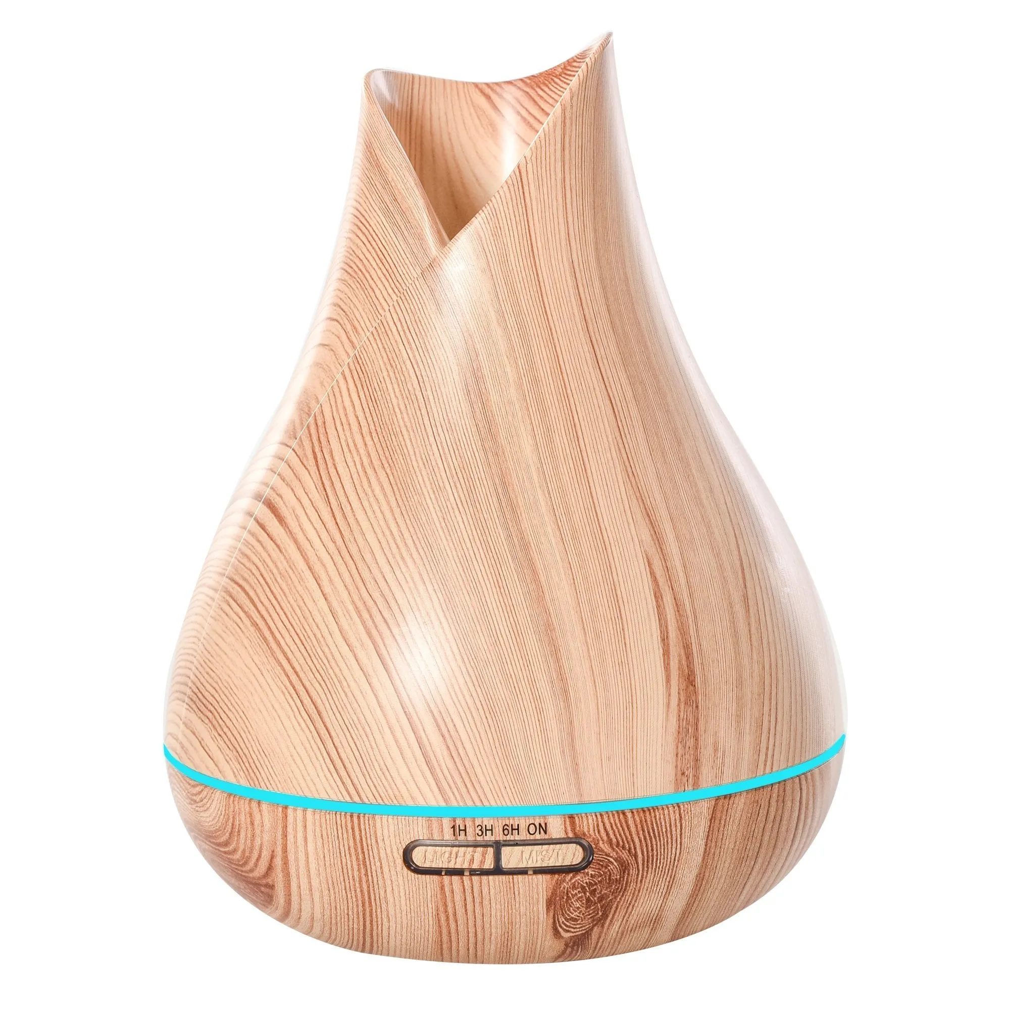 300ml Essential Oil Diffuser for Essential Oils Aromatherapy Diffuser Humidifier with Timer, 7 Colors Lights Changing, USB Connection, Auto-off for Home and Office, Wood Effect Brown & Water w/ Timer Auto Shutdown