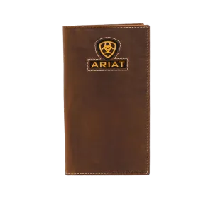 Ariat M&F Inlay Ribbon Logo Brown Rodeo Wallet