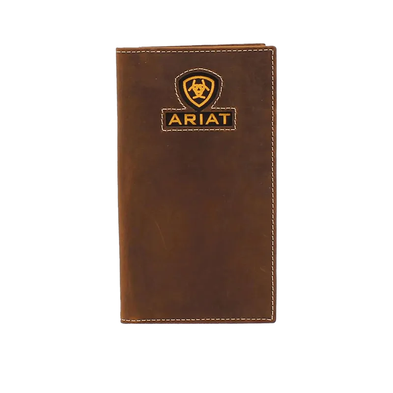 Ariat M&F Inlay Ribbon Logo Brown Rodeo Wallet