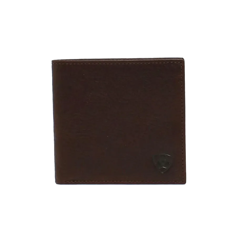 Ariat Men's Dark Copper Shield Logo Bifold Wallet