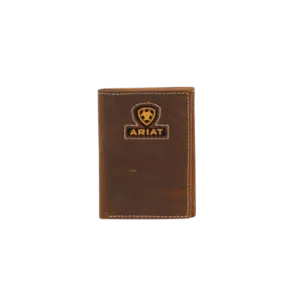 Ariat Men's Medium Trifold Brown Wallet