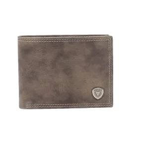 Ariat Men's Shield Concho Grey Bifold Wallet A3545006