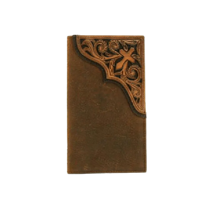 Ariat Rodeo Wallet Checkbook Cover with Scroll Cross Emboss