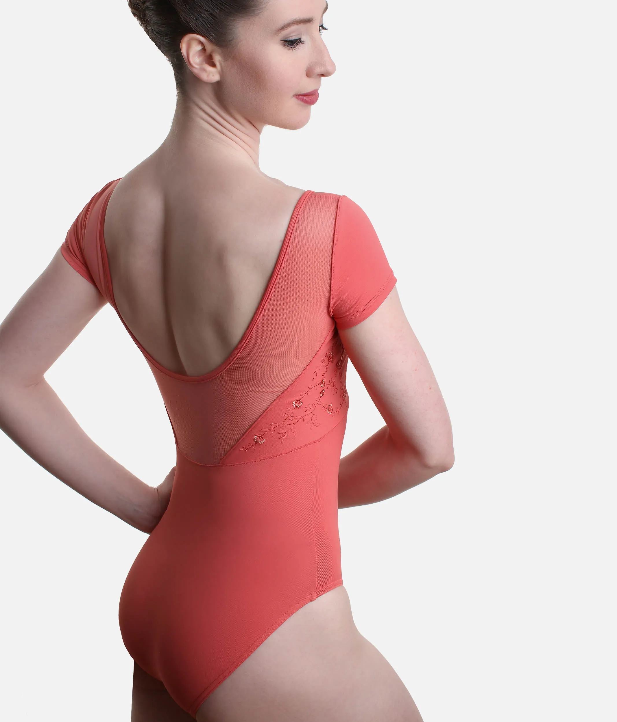 Aster Cap Sleeve Dance Leotard, Floral Design - 3352