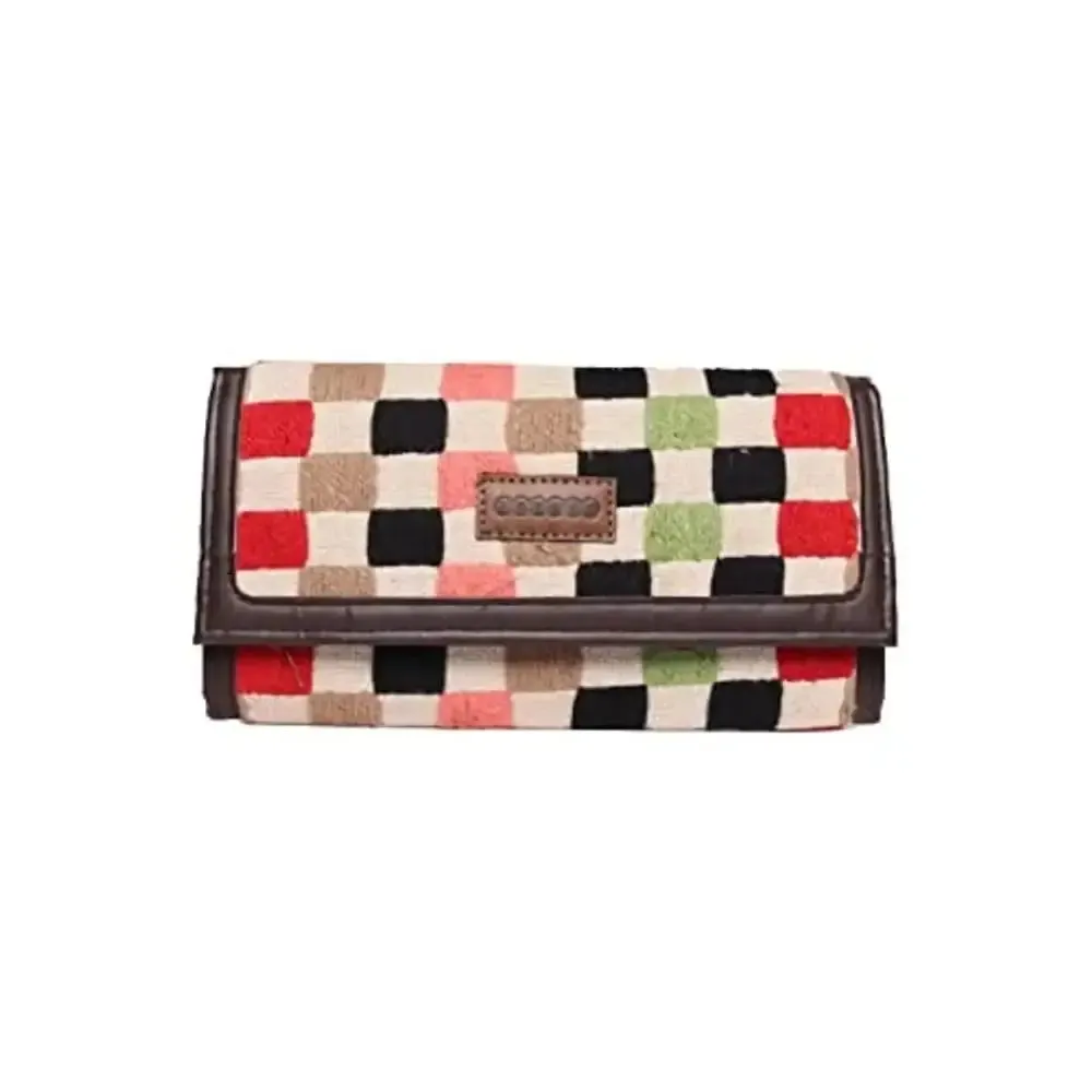 ASTRID Flapover Multicompartment Wallet for Women and Girls (red)