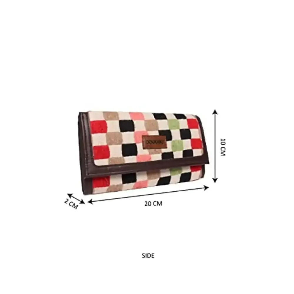 ASTRID Flapover Multicompartment Wallet for Women and Girls (red)