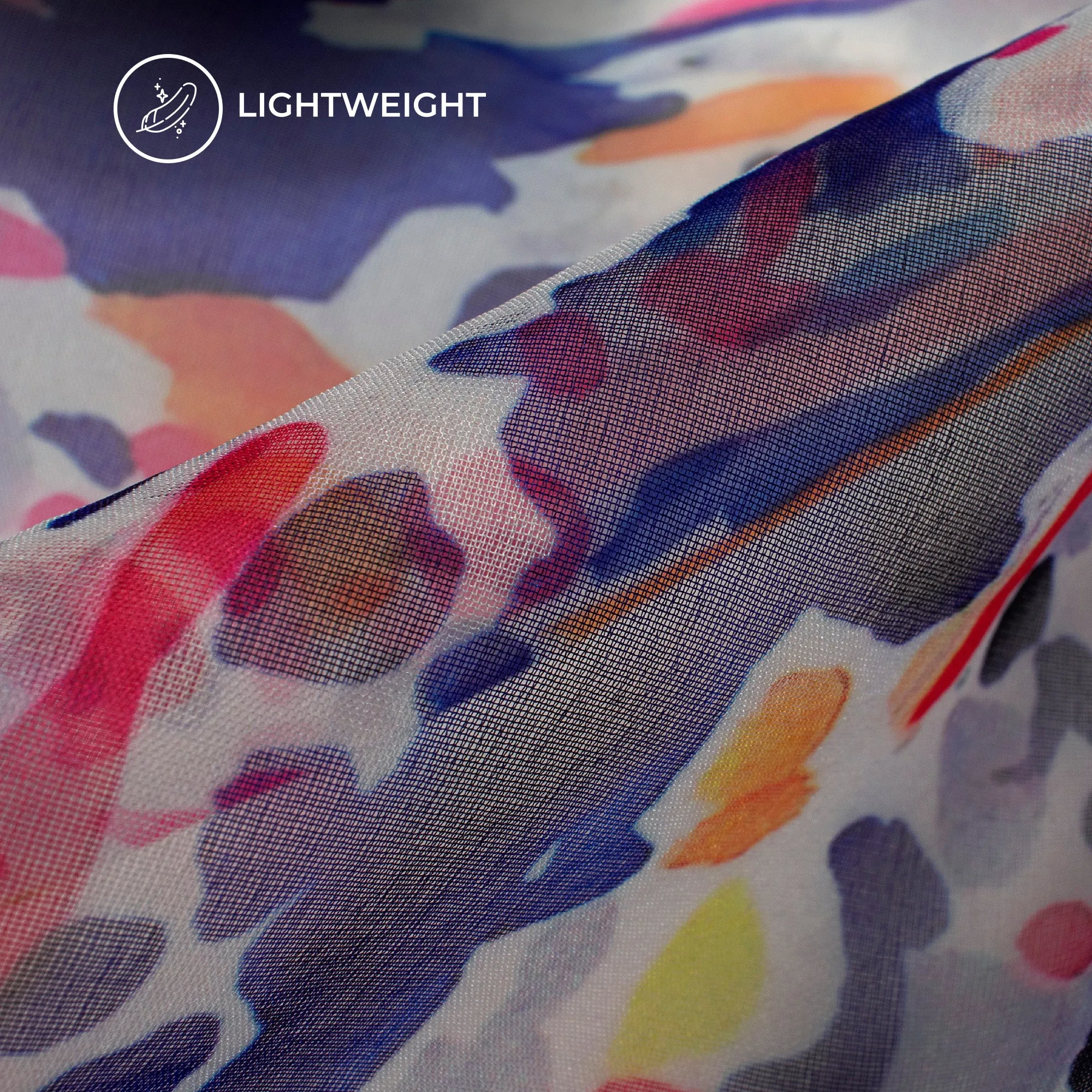 Attractive Abstract Digital Print Matt Organza Fabric