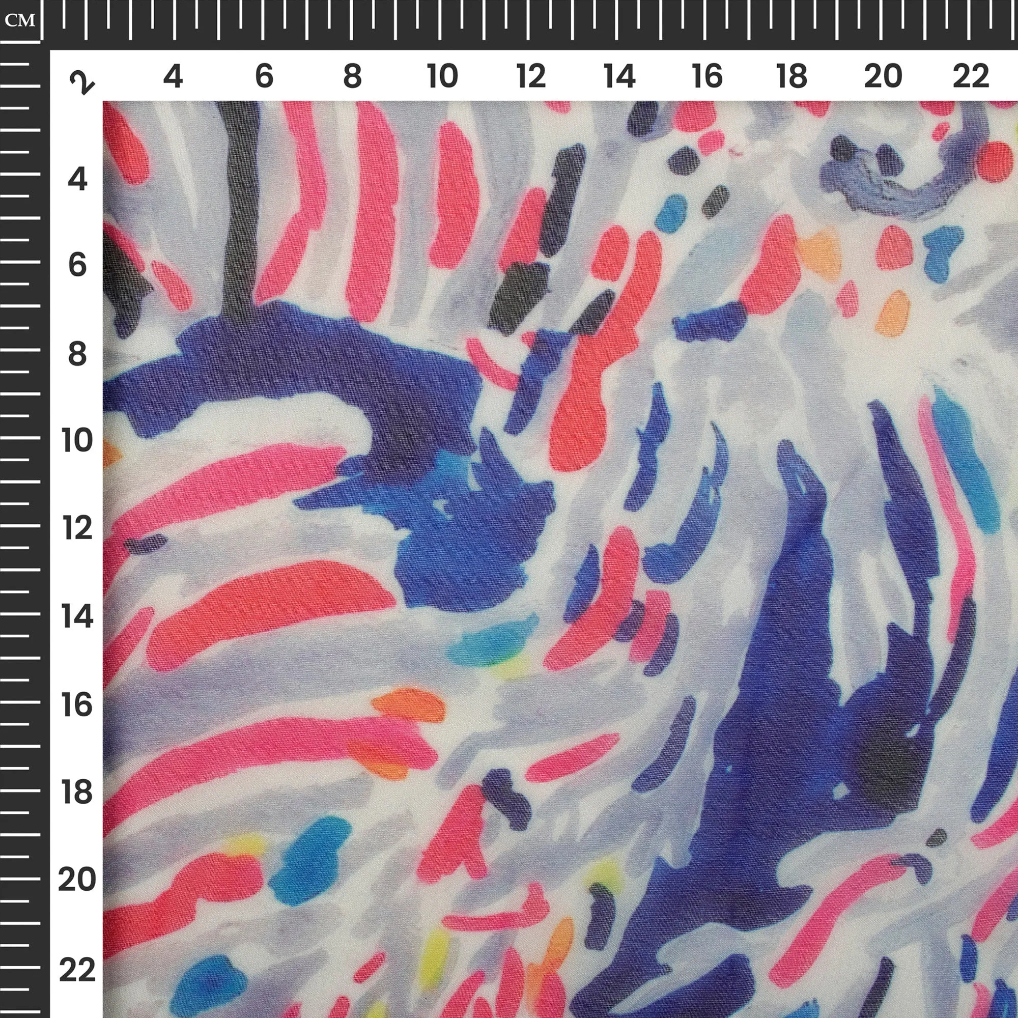 Attractive Abstract Digital Print Matt Organza Fabric