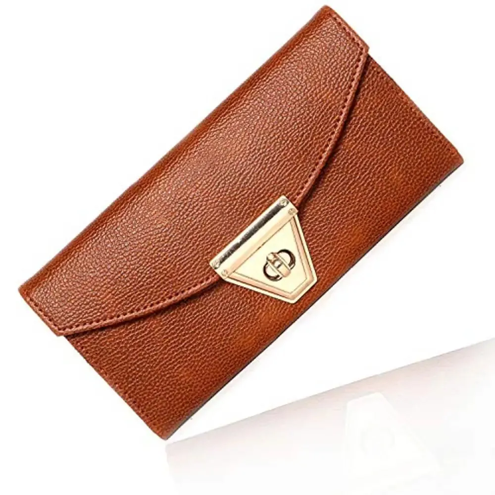 Bagneeds Synthetic Leather Clutch for Women/Girls (Tan)