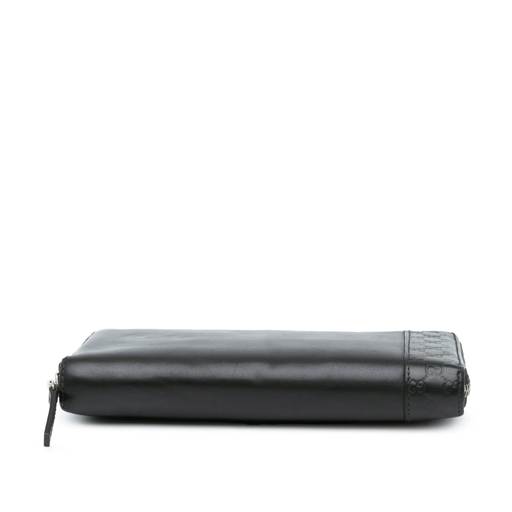 Black Gucci Guccissima Zip Around Wallet