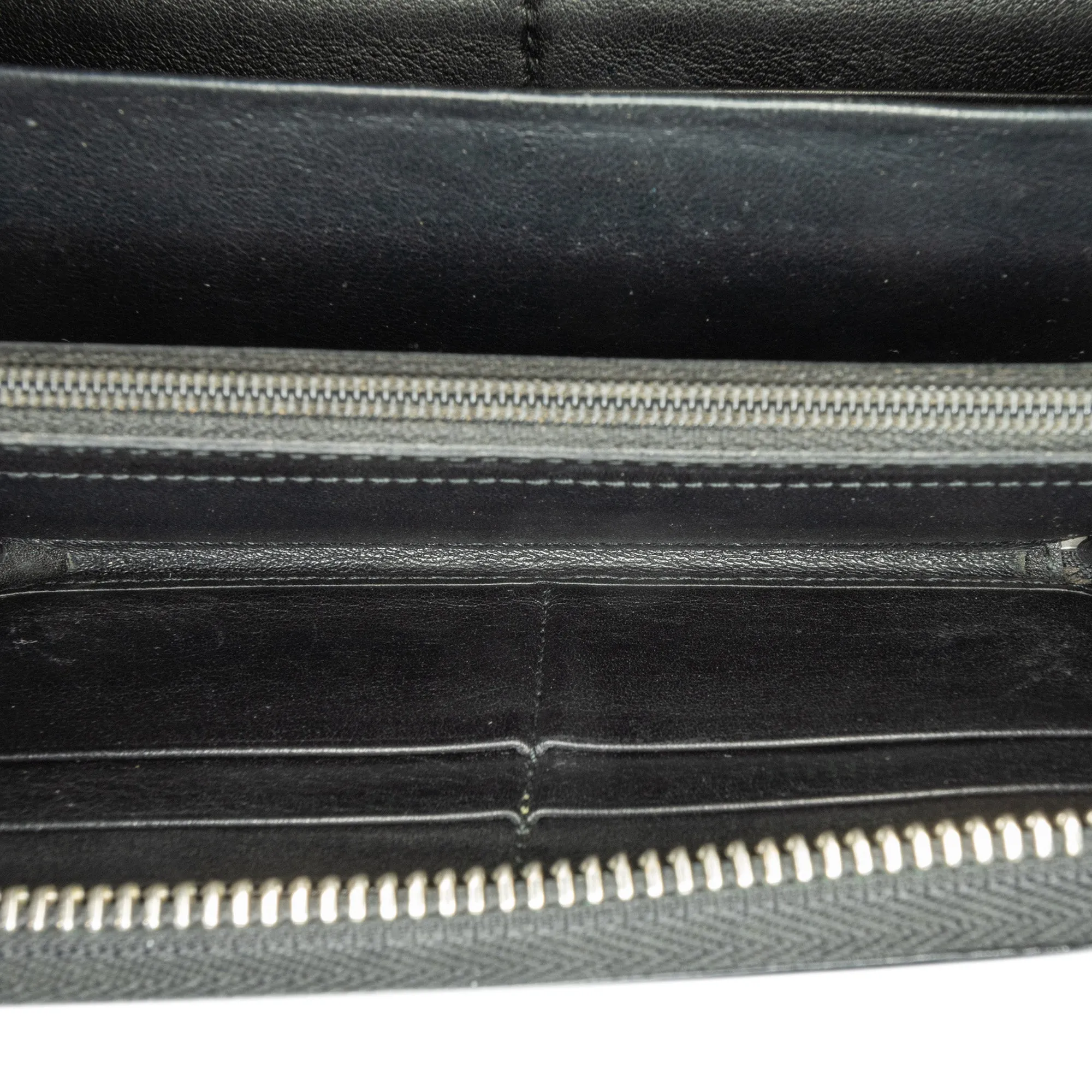 Black Gucci Guccissima Zip Around Wallet