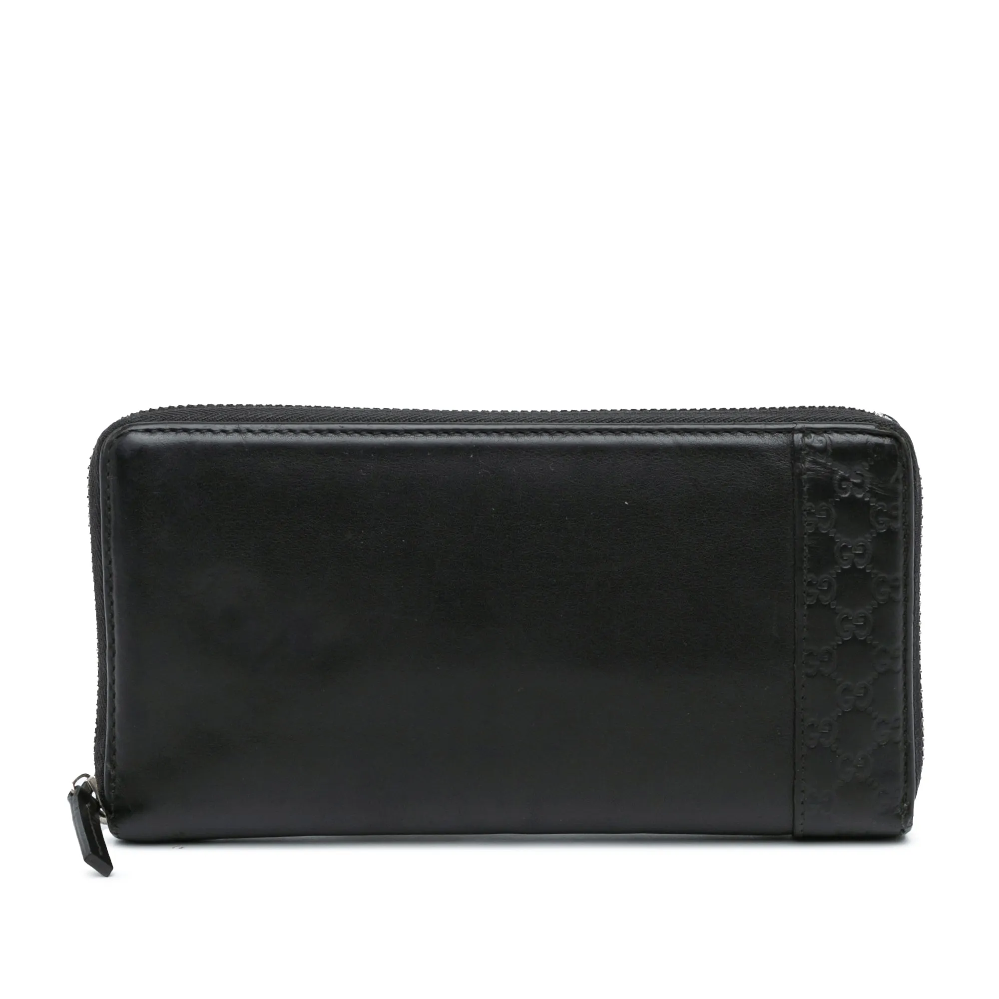 Black Gucci Guccissima Zip Around Wallet