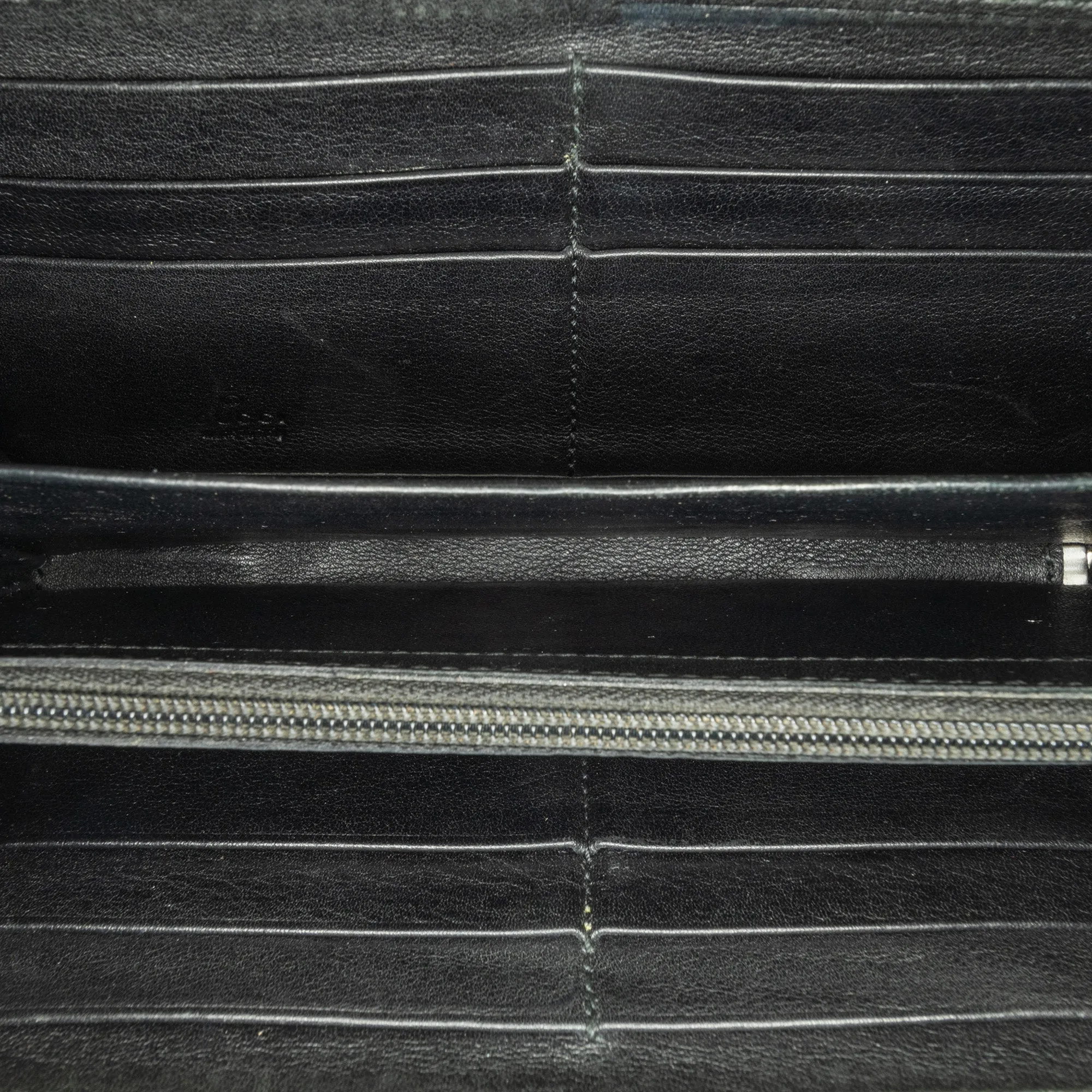 Black Gucci Guccissima Zip Around Wallet