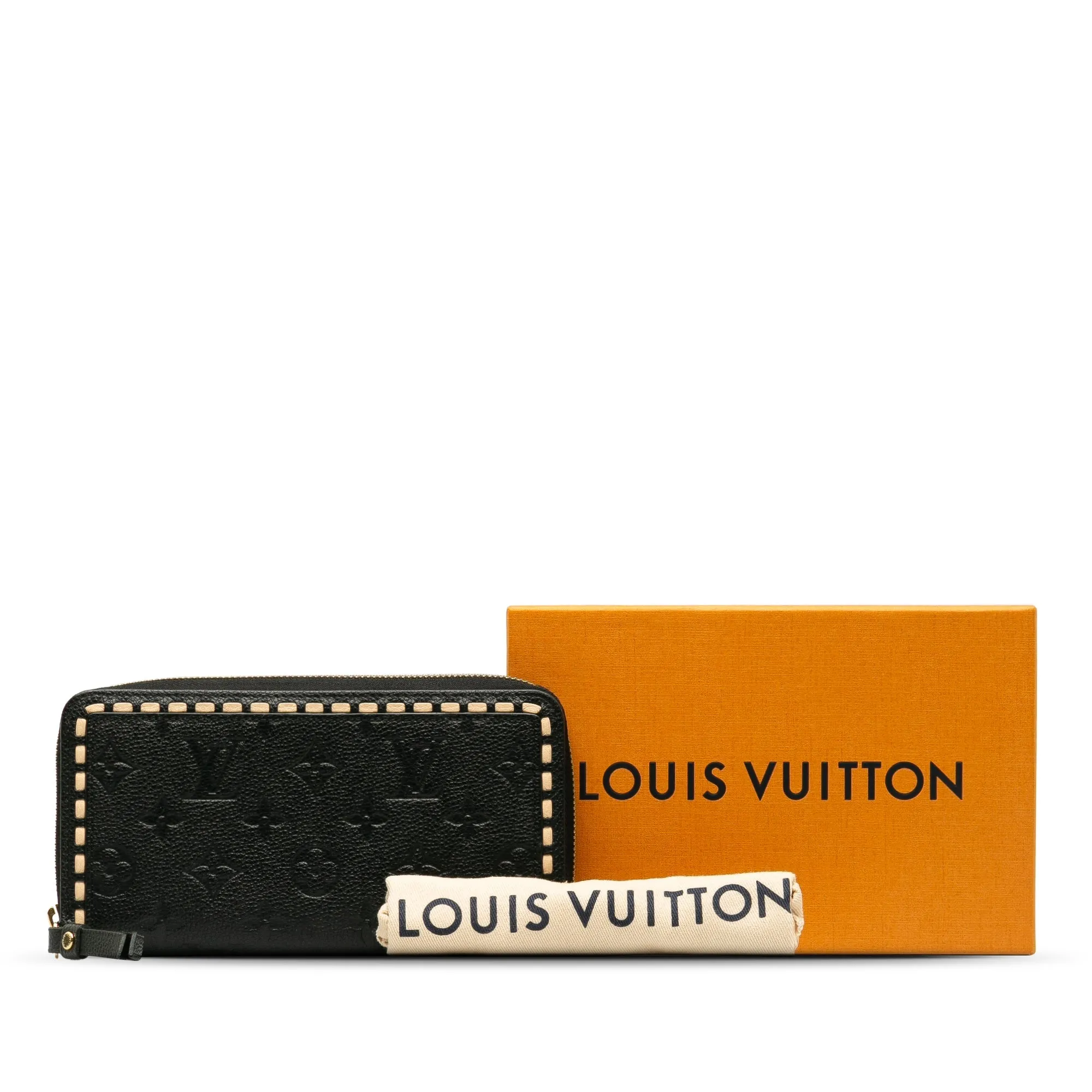 Black Louis Vuitton Monogram Empreinte Zippy Wallet