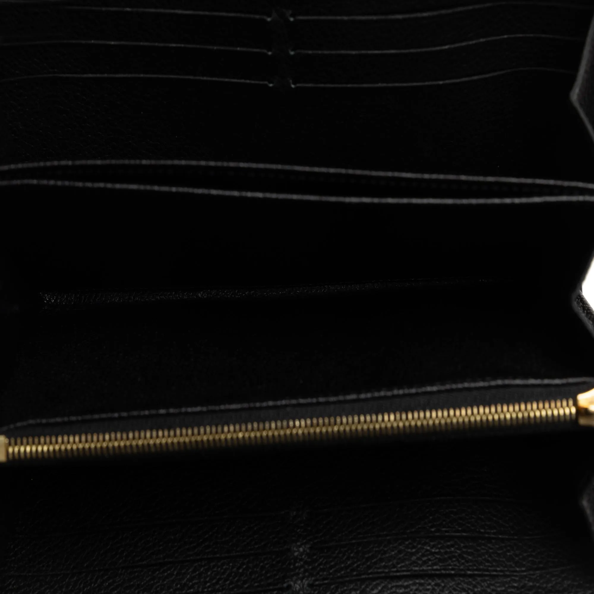 Black Louis Vuitton Monogram Empreinte Zippy Wallet
