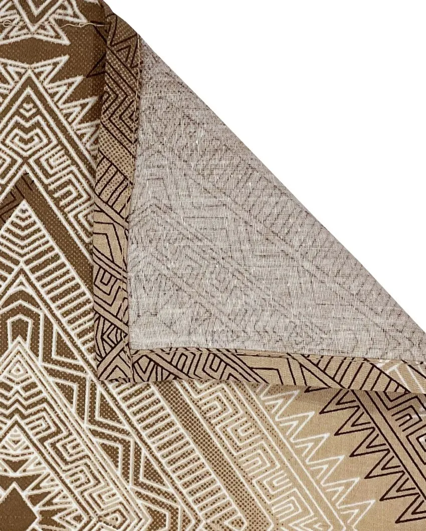 Brown Ananda Cotton Single Bedsheet With Pillow Cover | 90 x 60 inches