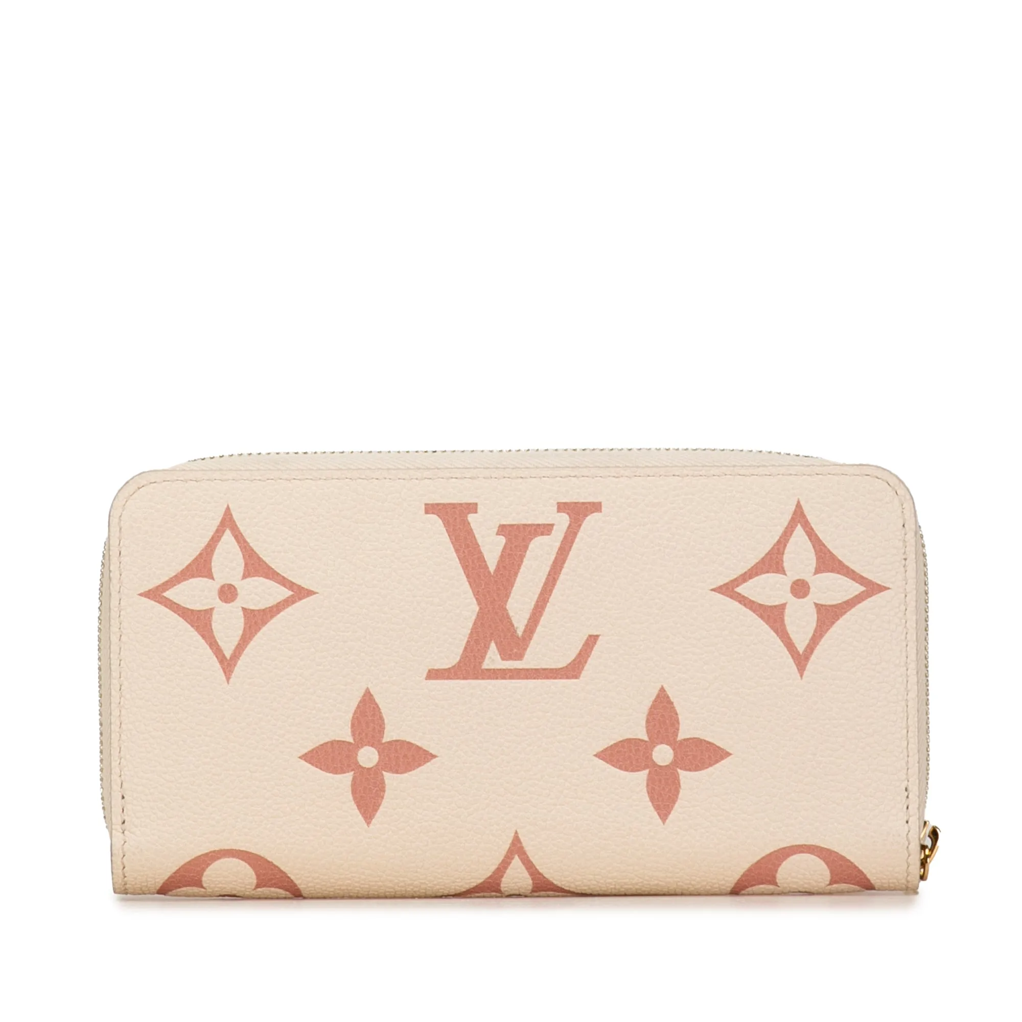 Brown Louis Vuitton Monogram Bicolor Empreinte Giant Zippy Wallet