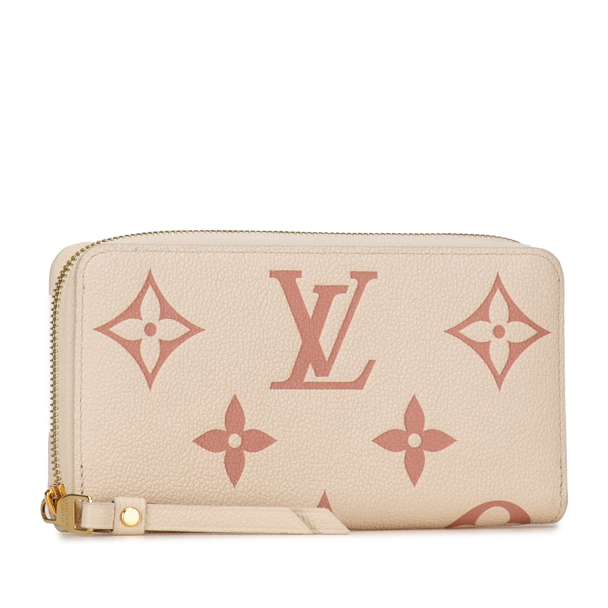 Brown Louis Vuitton Monogram Bicolor Empreinte Giant Zippy Wallet