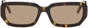Brown Rectangular Sunglasses