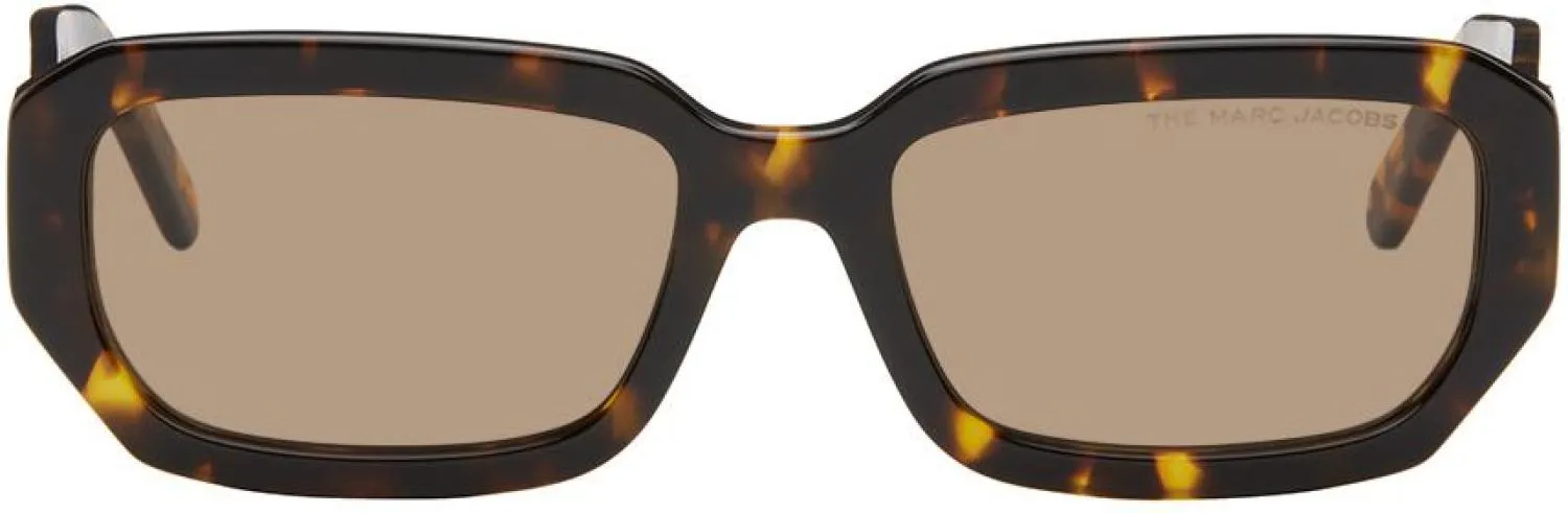 Brown Rectangular Sunglasses