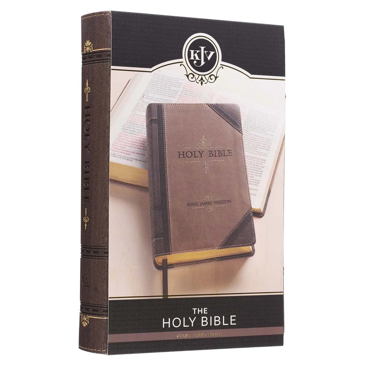 Brown Two-Tone Giant Print Bible KJV038