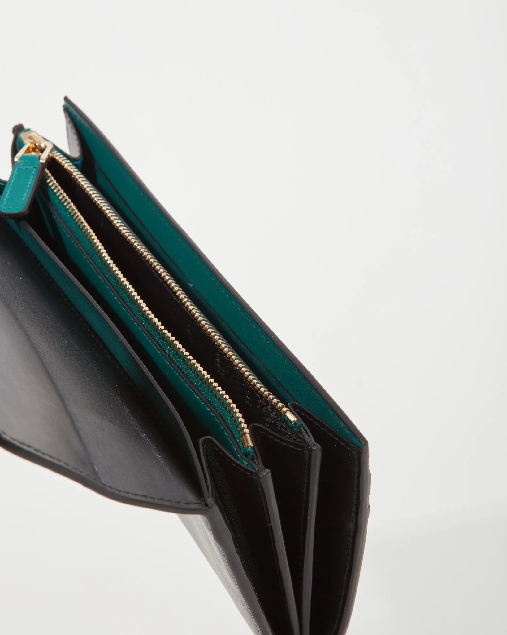 Bulgari Black Leather Serpenti Continental Wallet