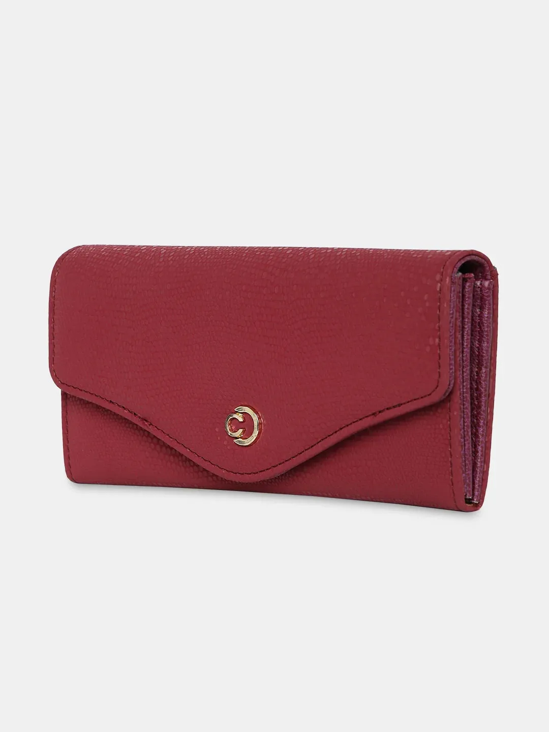Caprese Ingrid Flapover Wallet Large Maroon