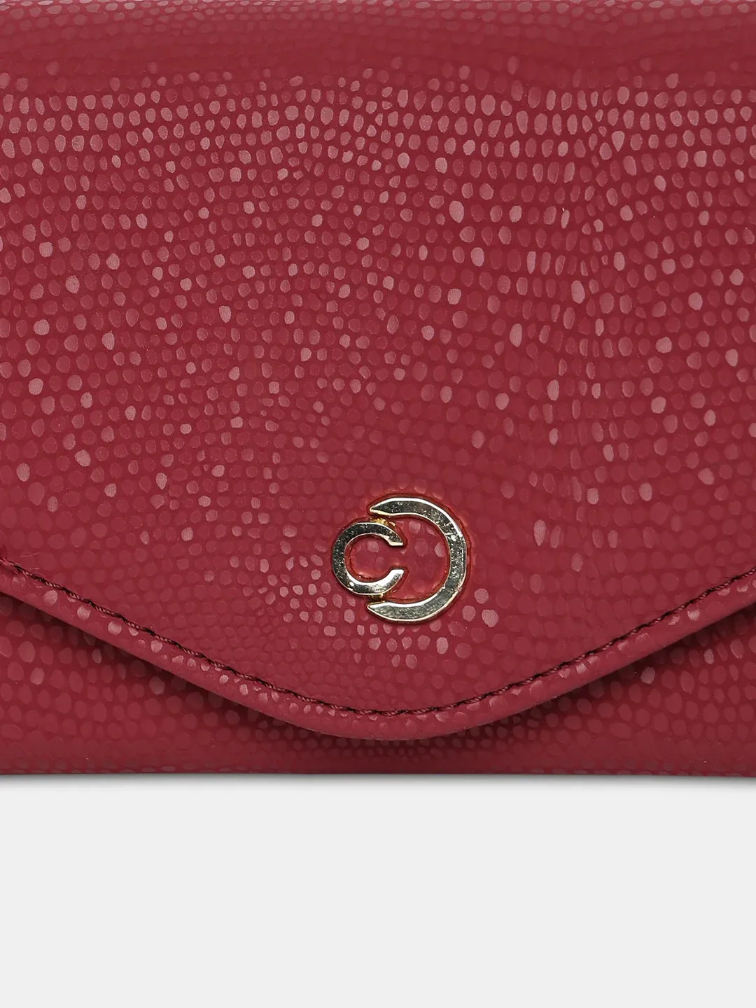 Caprese Ingrid Flapover Wallet Large Maroon