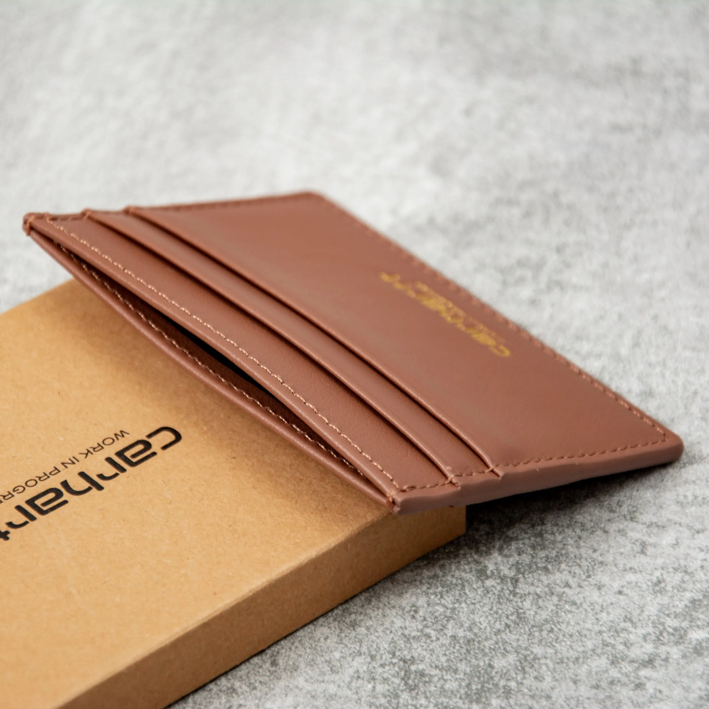 Carhartt WIP Vegas Cardholder - Cognac / Gold