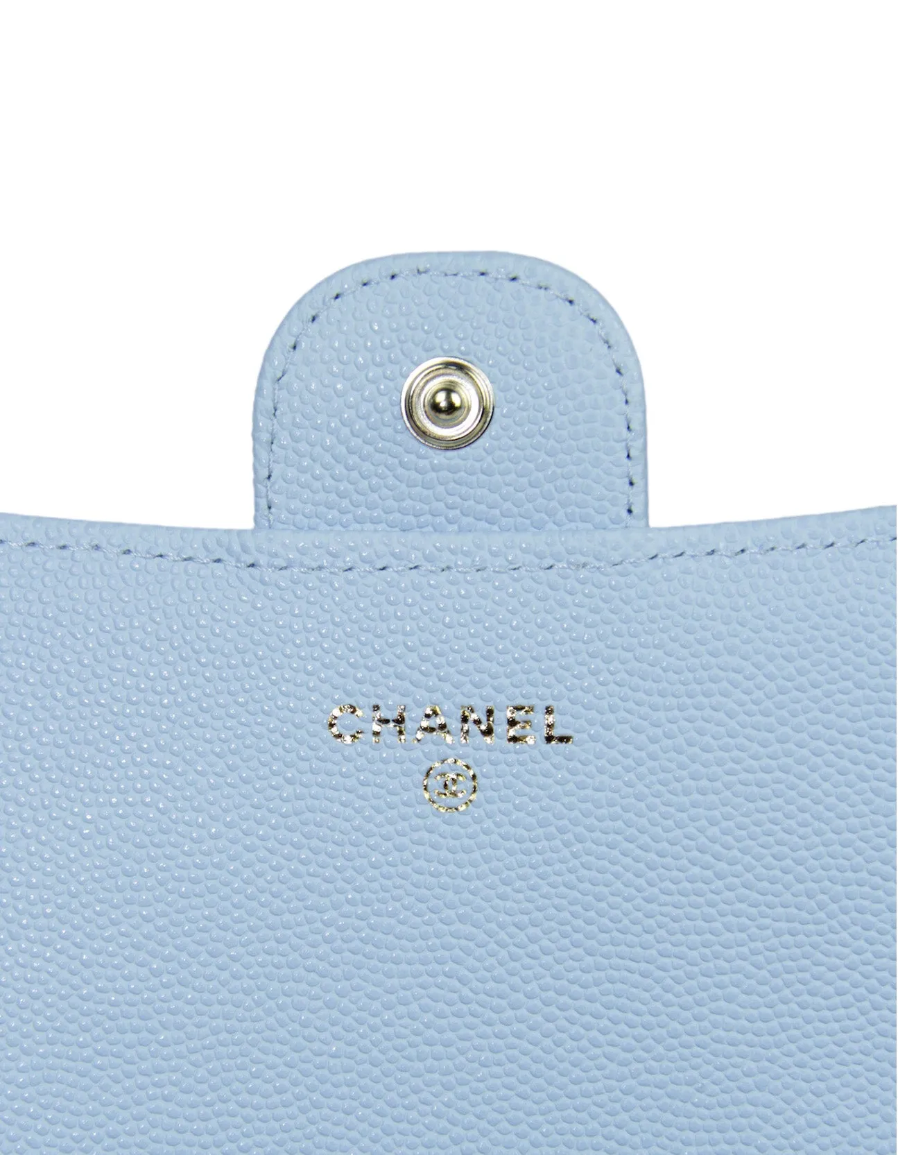 Chanel Light Blue Caviar Leather Wallet