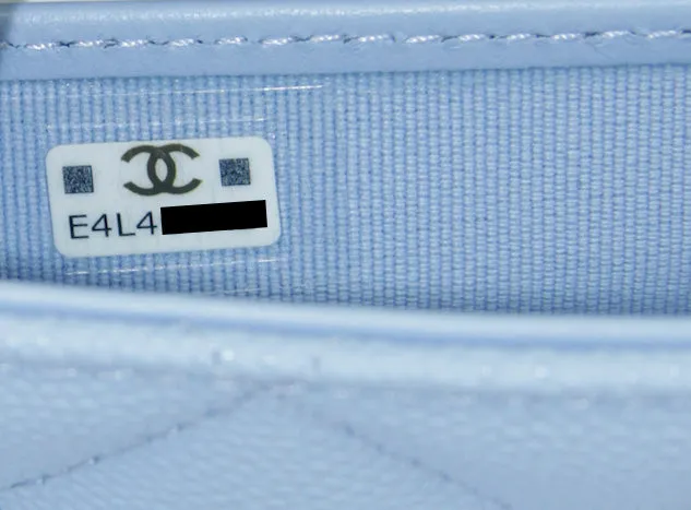 Chanel Light Blue Caviar Leather Wallet