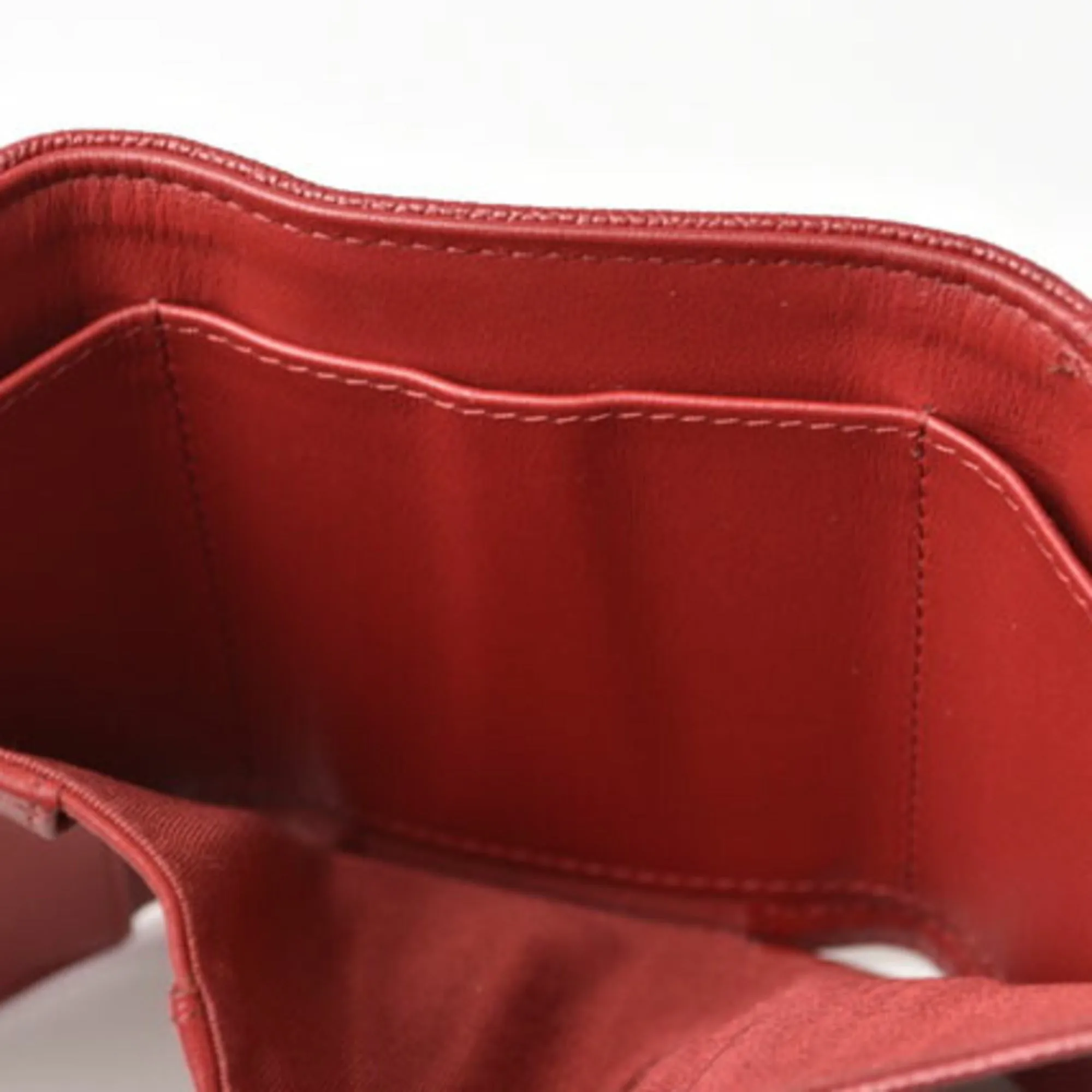Chanel wallet  here mark caviar skin dark red