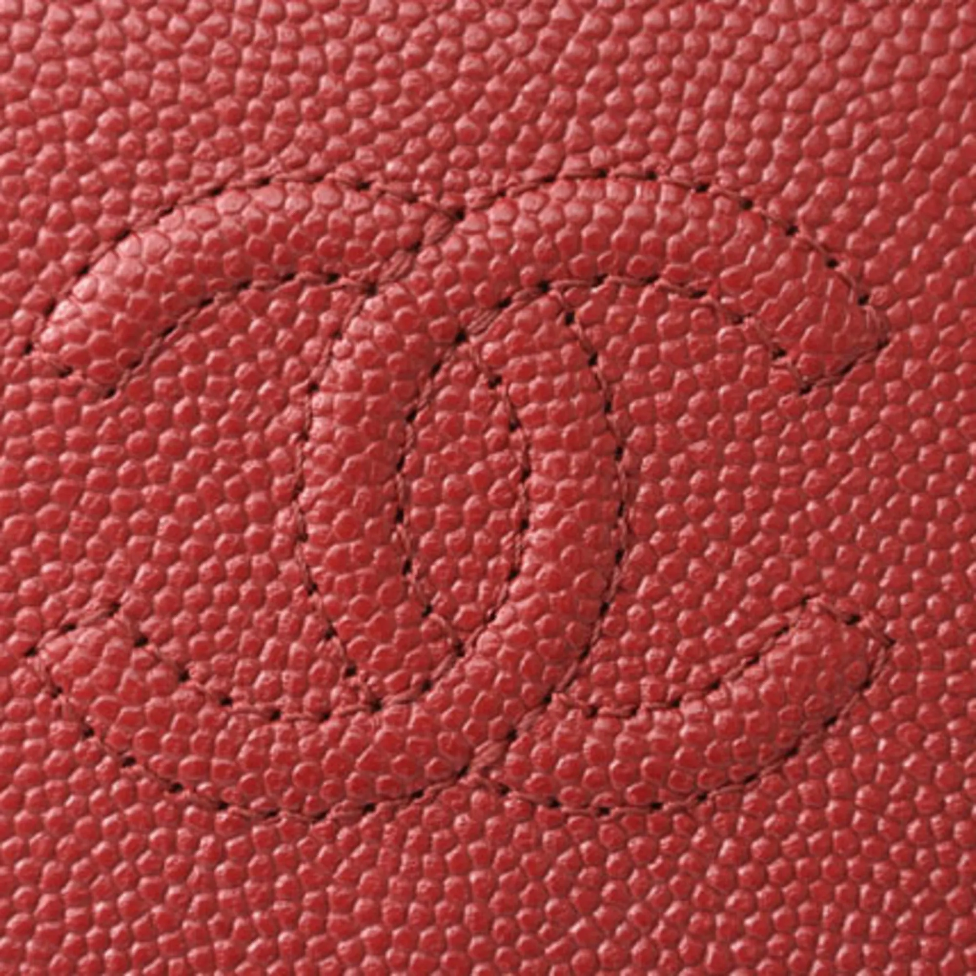 Chanel wallet  here mark caviar skin dark red