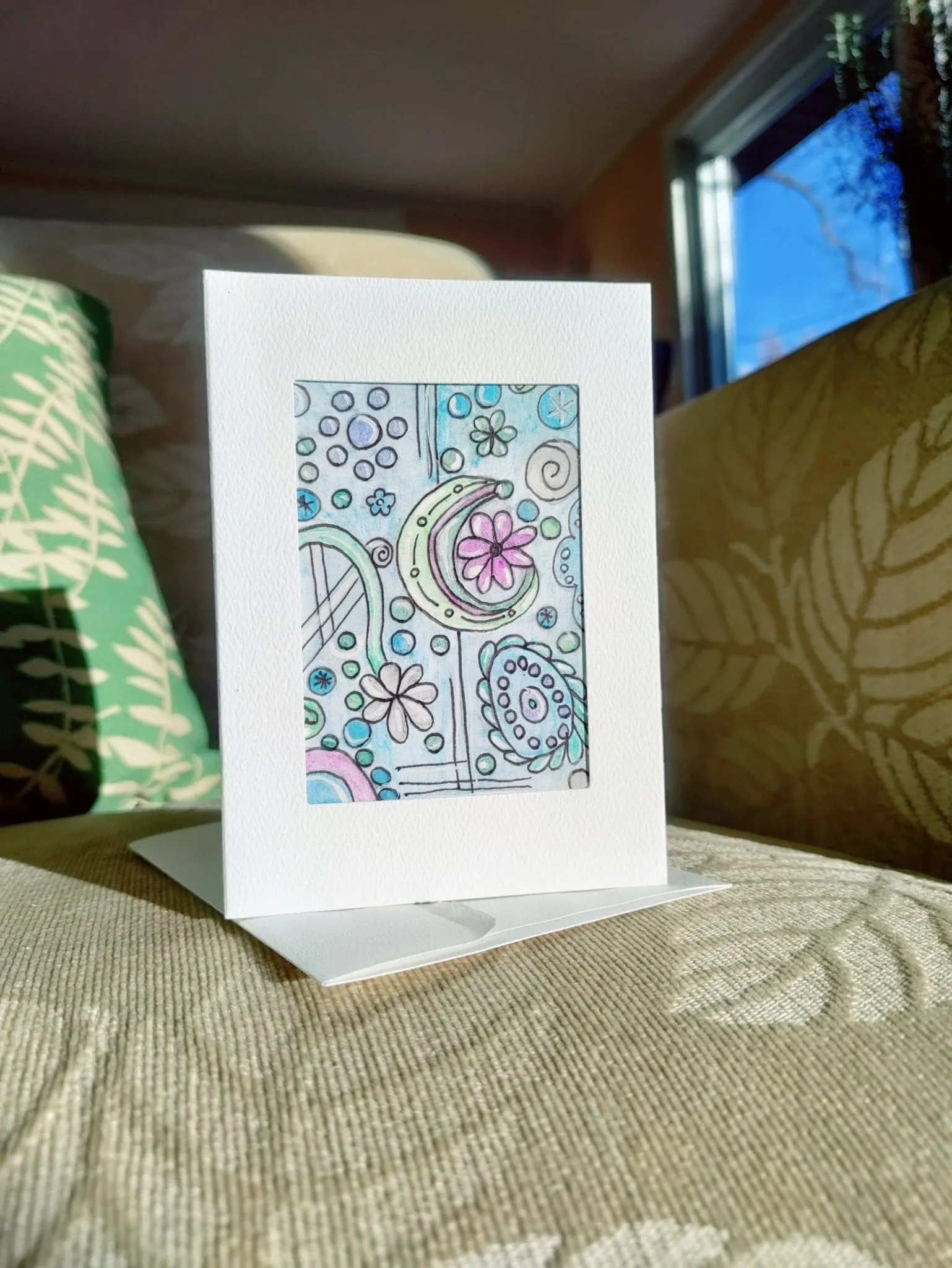 'Cool, Calm, & Creative' ACEO greeting card