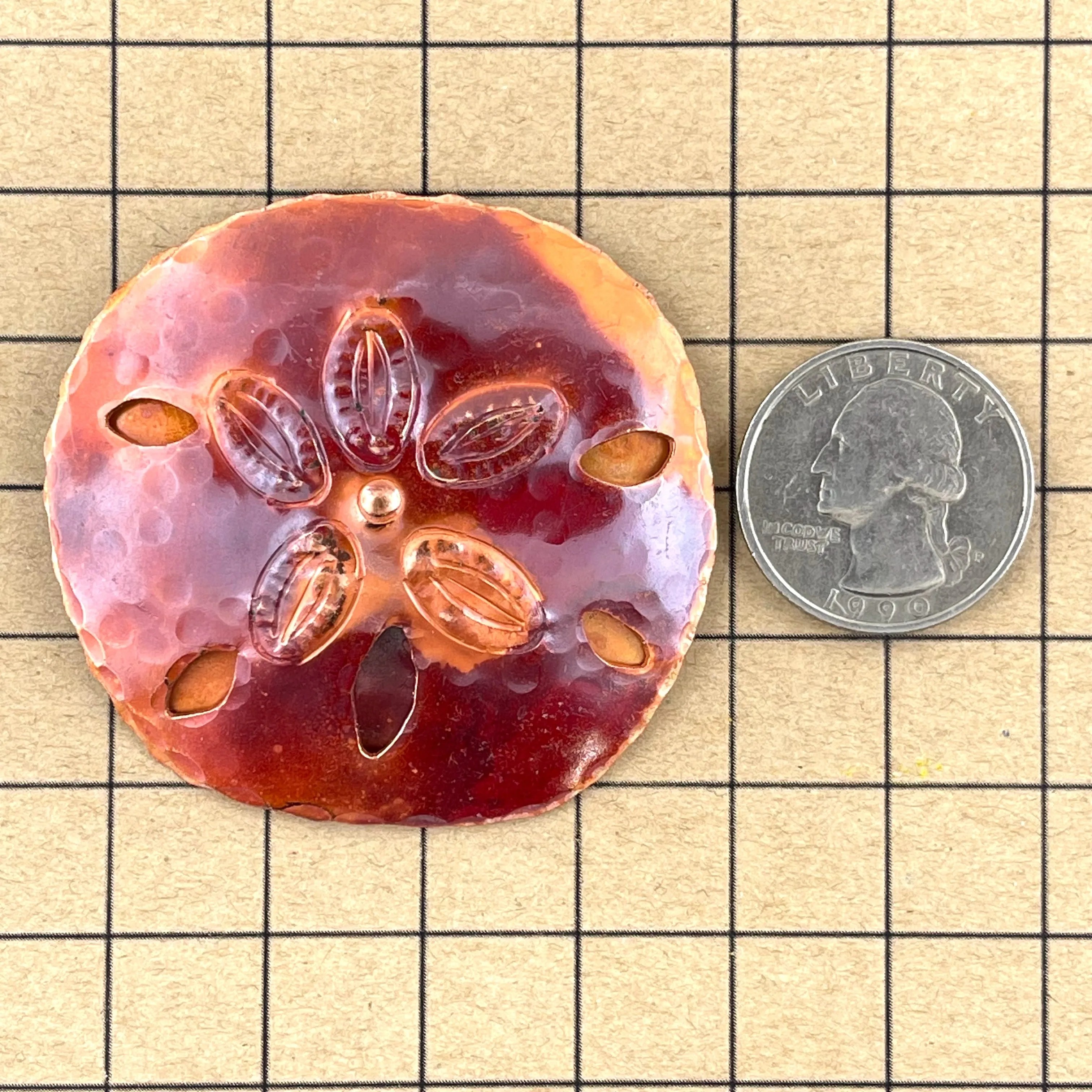Copper Sand Dollar Pendant
