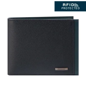 Crossing Modish Bi-fold Leather Wallet With Flap And Coin Pouch RFID