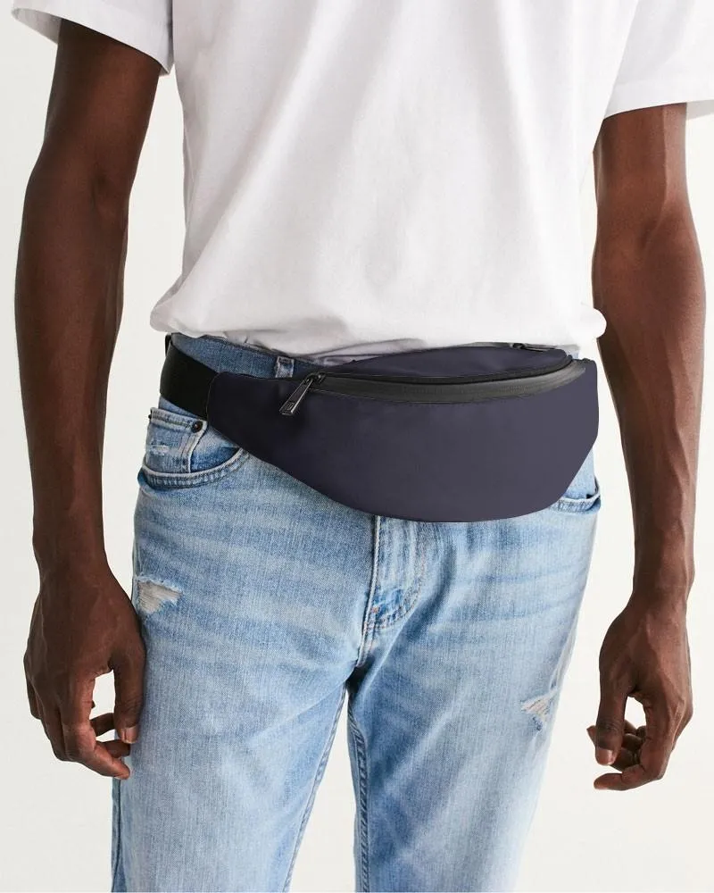 Dark Blue Gray Belt Bag | Dark Pale Pastel Blue Gray | C30M30Y0K80