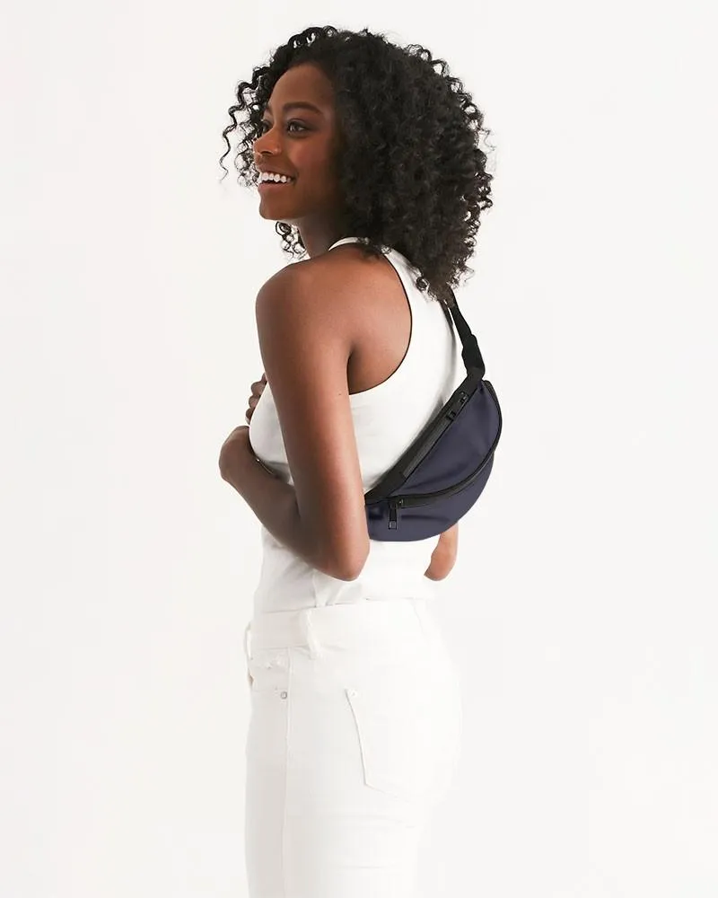 Dark Blue Gray Belt Bag | Dark Pale Pastel Blue Gray | C30M30Y0K80