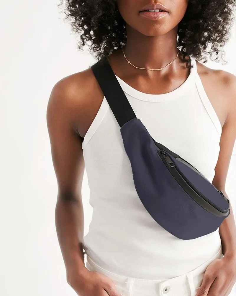 Dark Blue Gray Belt Bag | Dark Pale Pastel Blue Gray | C30M30Y0K80
