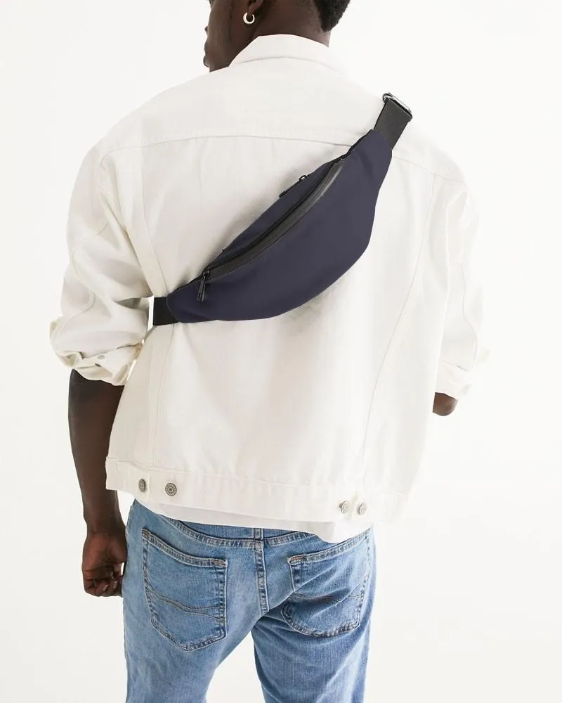 Dark Blue Gray Belt Bag | Dark Pale Pastel Blue Gray | C30M30Y0K80