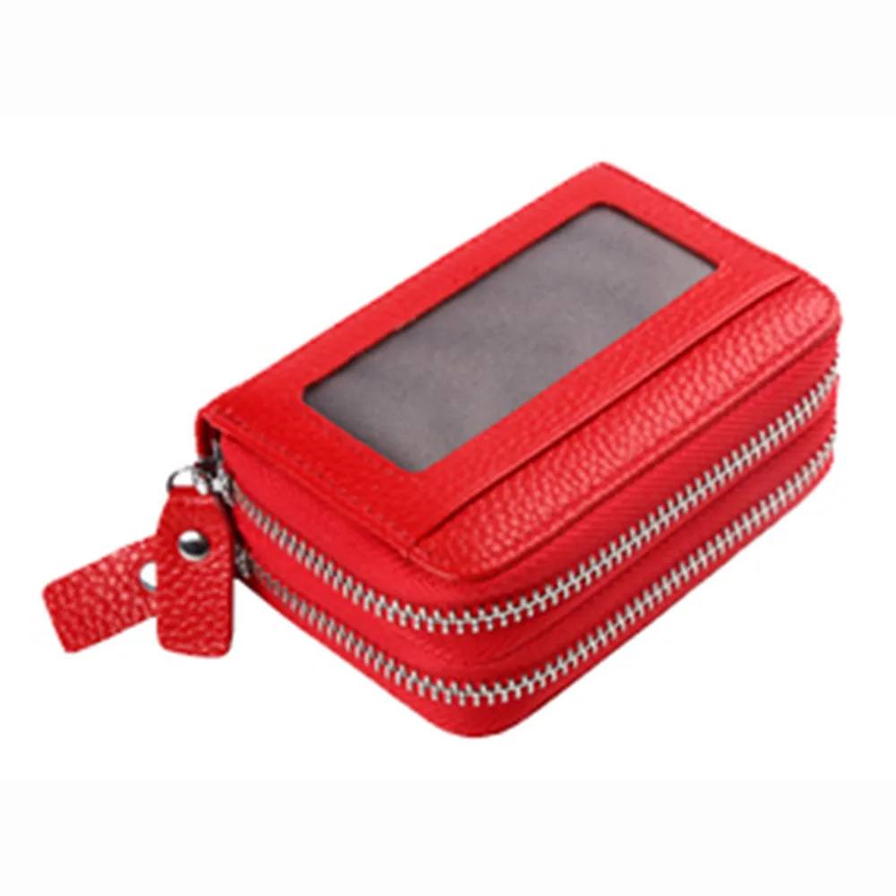 Deluxe Accordion Cardholder Wallet - Red
