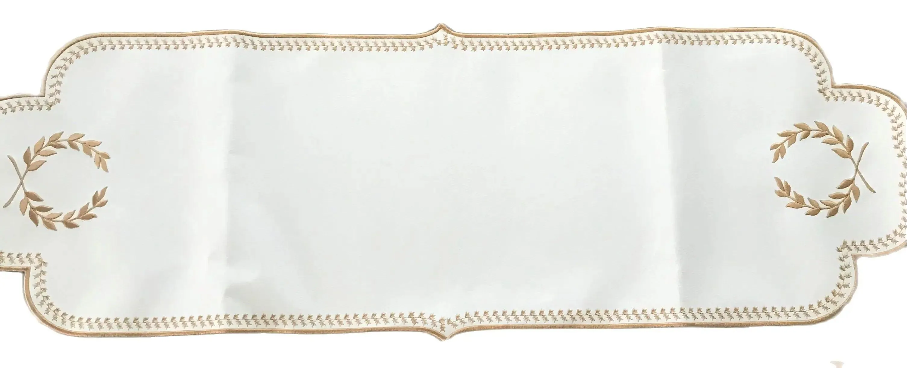Elegant Embroidered Dining Ensemble: Luxe Faux Leather Set for Elevated Table Decor