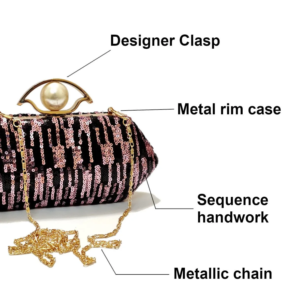 Elegant Sequence Party Clutch