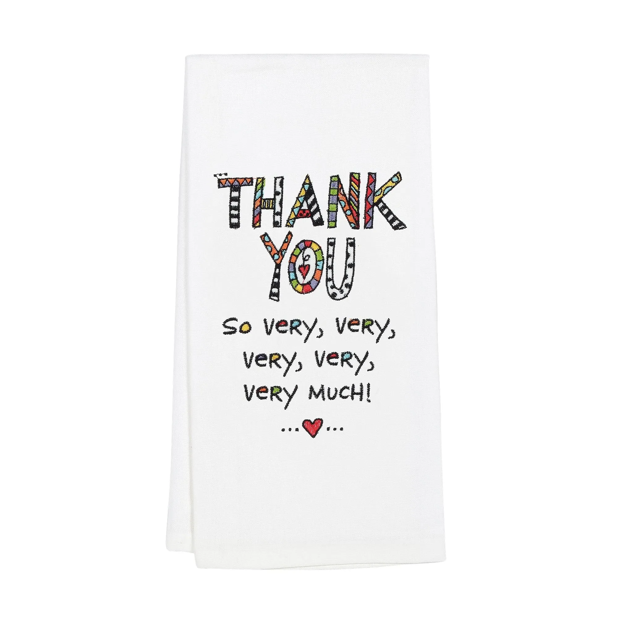 Embroidered Thank You TeaTowel