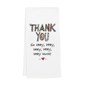 Embroidered Thank You TeaTowel
