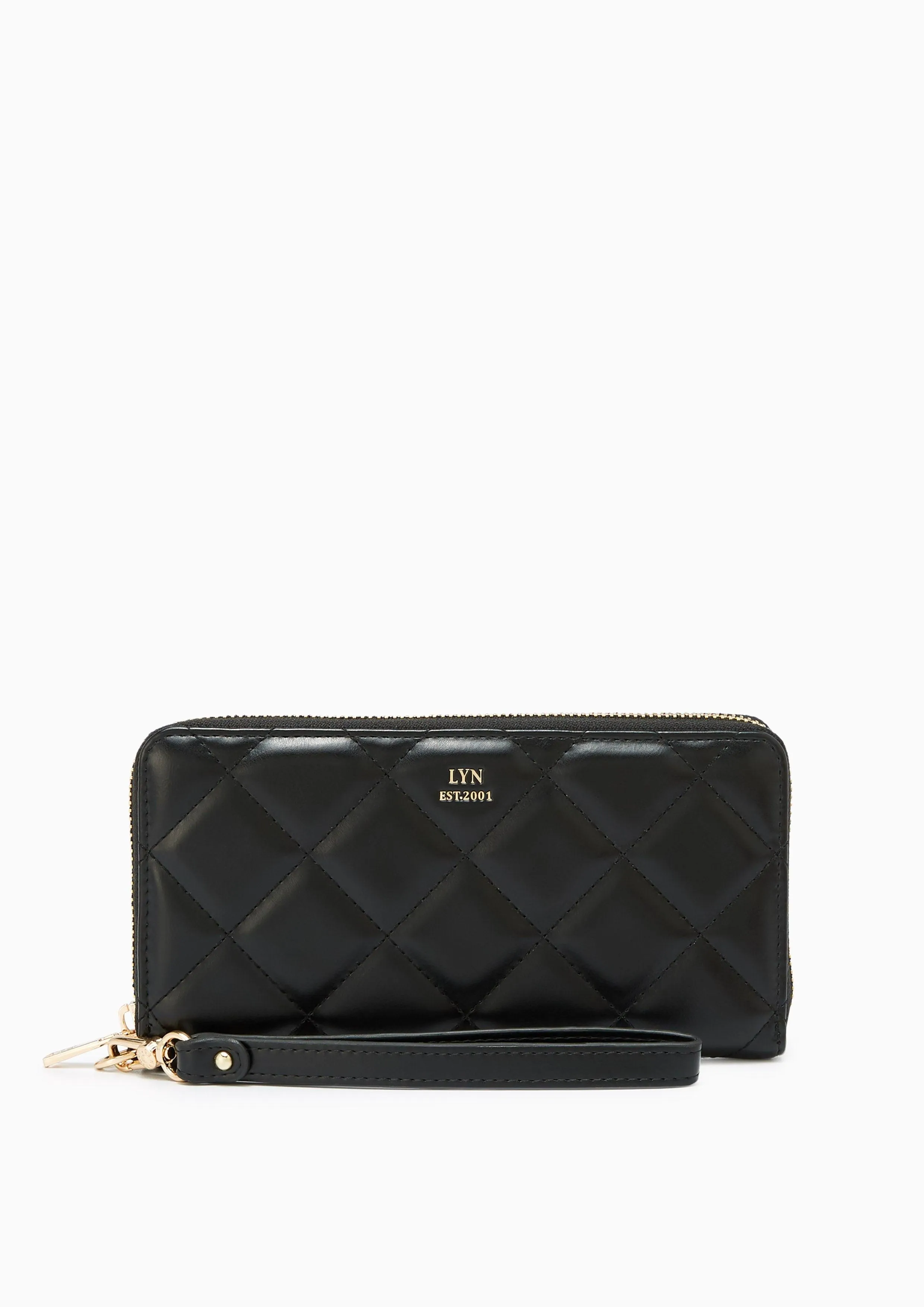 Essential Coin Con Quilt Long Wallet Black