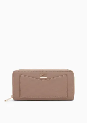 Essential Long Wallet Dark Beige