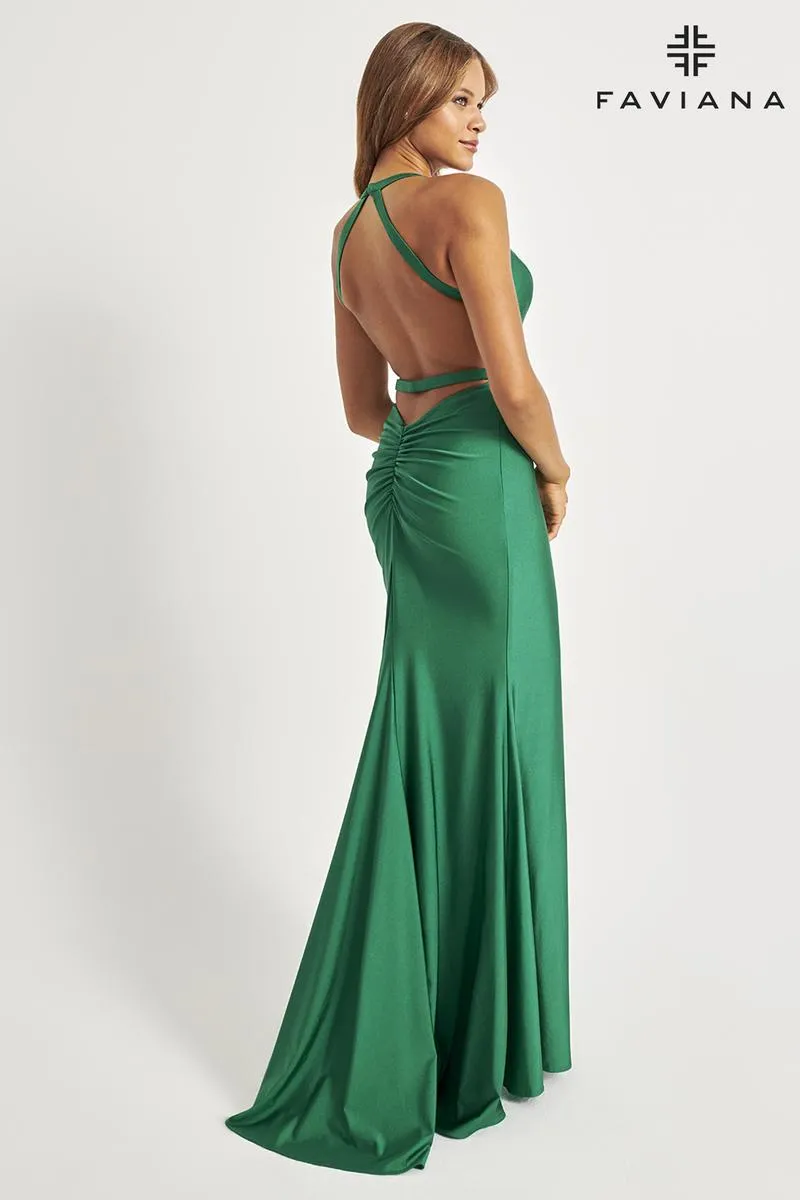 Faviana Chic Open Back Prom Dress S10646